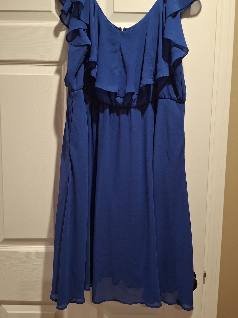 torrid Royal Blue Ruffle-Sleeve Midi Dress